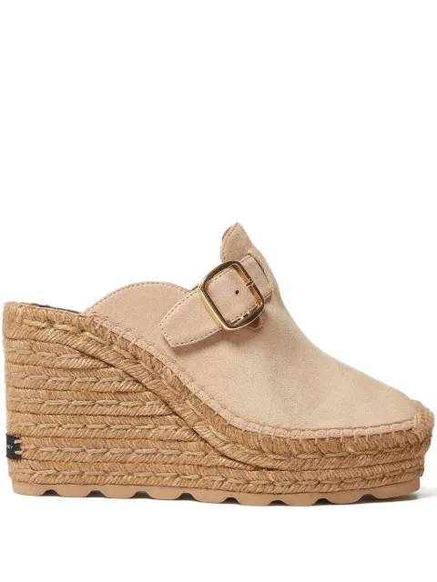 Stella McCartney buckle wedge heeled espadrilles