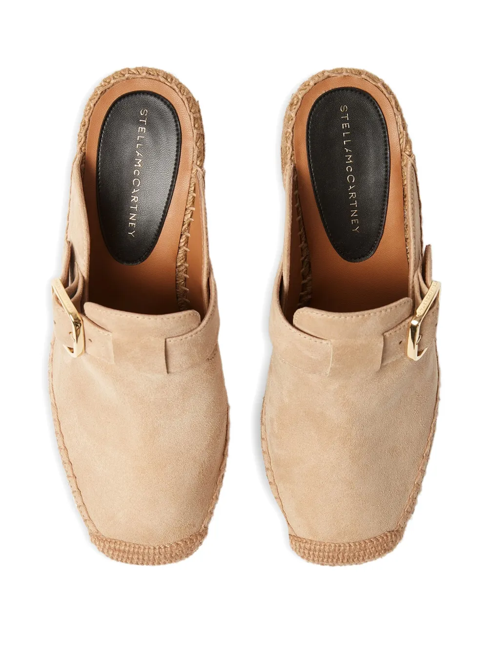 Stella McCartney Buckle espadrilles met sleehak Beige