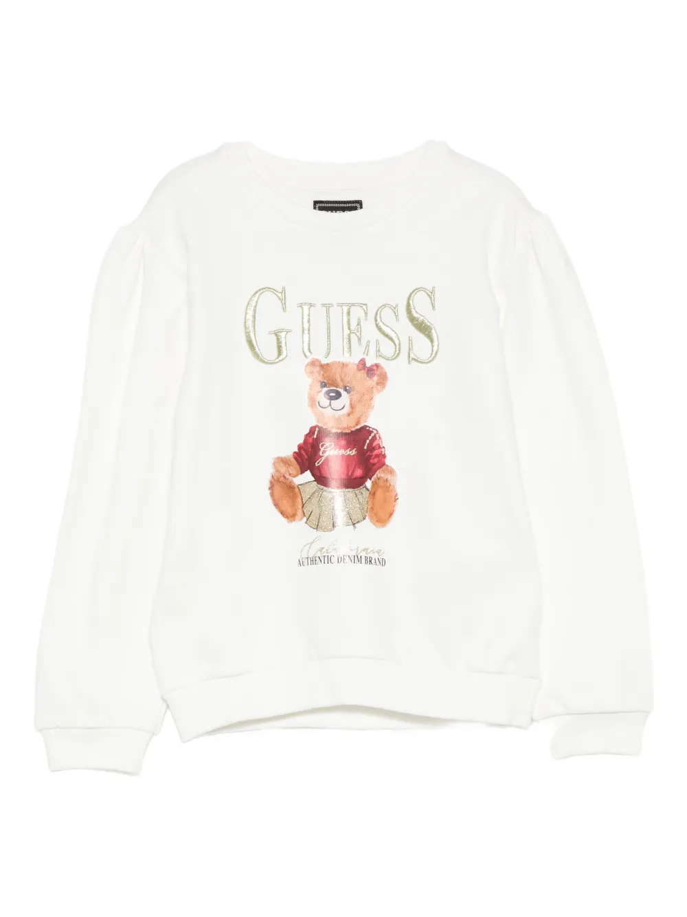 guess kids teddy-embroidery sweatshirt | Neutrals | Image 1