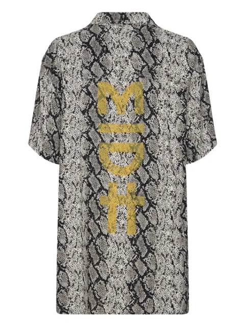 One Teaspoon snake-print short-sleeve shirt