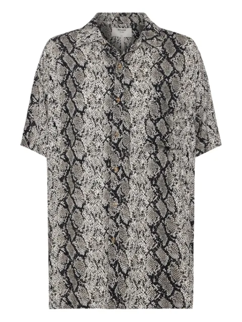 One Teaspoon snake-print short-sleeve shirt