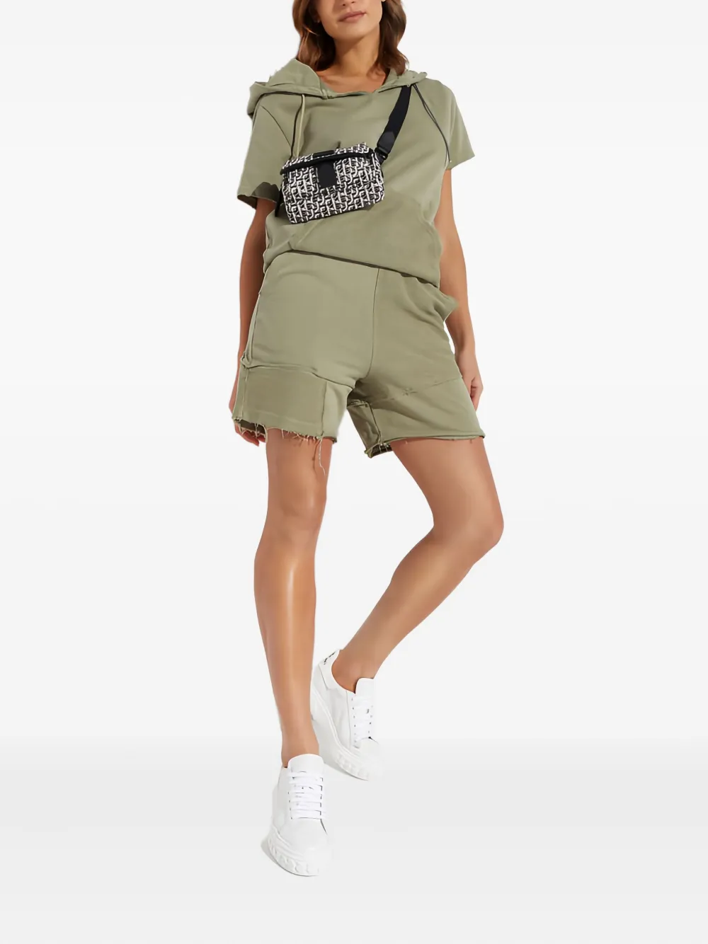 SEROYA hooded pocket T-shirt - Groen
