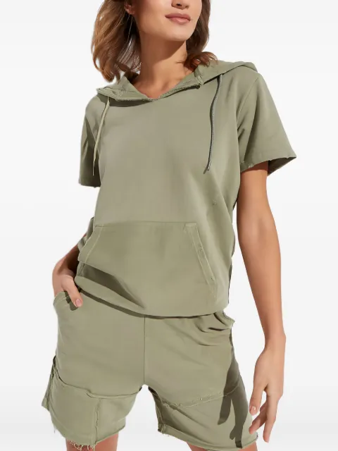 SEROYA hooded pocket T-shirt