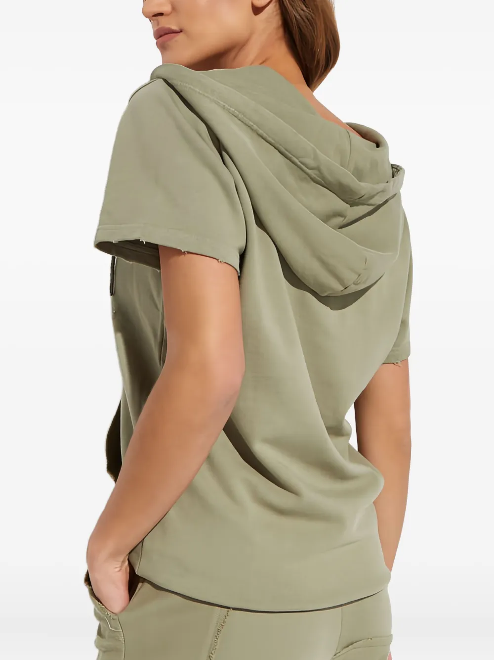 Ser.o.ya Hooded Pocket T-shirt In Green