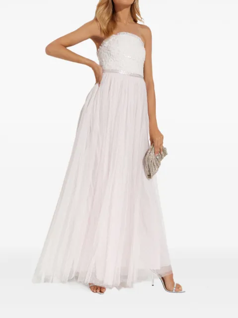 Needle & Thread sequin detail strapless maxi dress