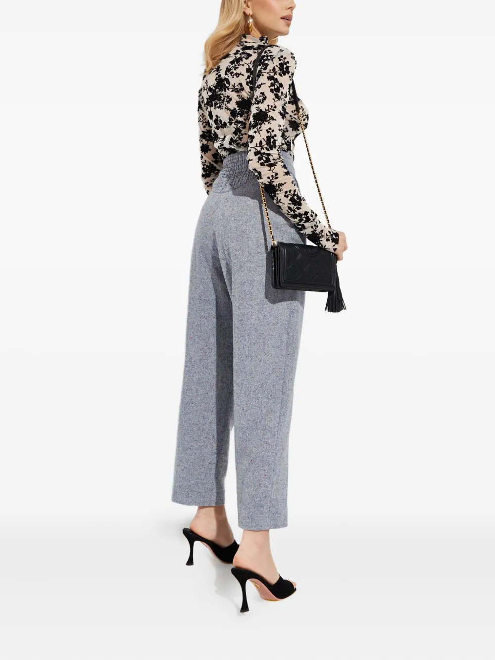Marianna Senchina Banana Buttoned Trousers In Gray