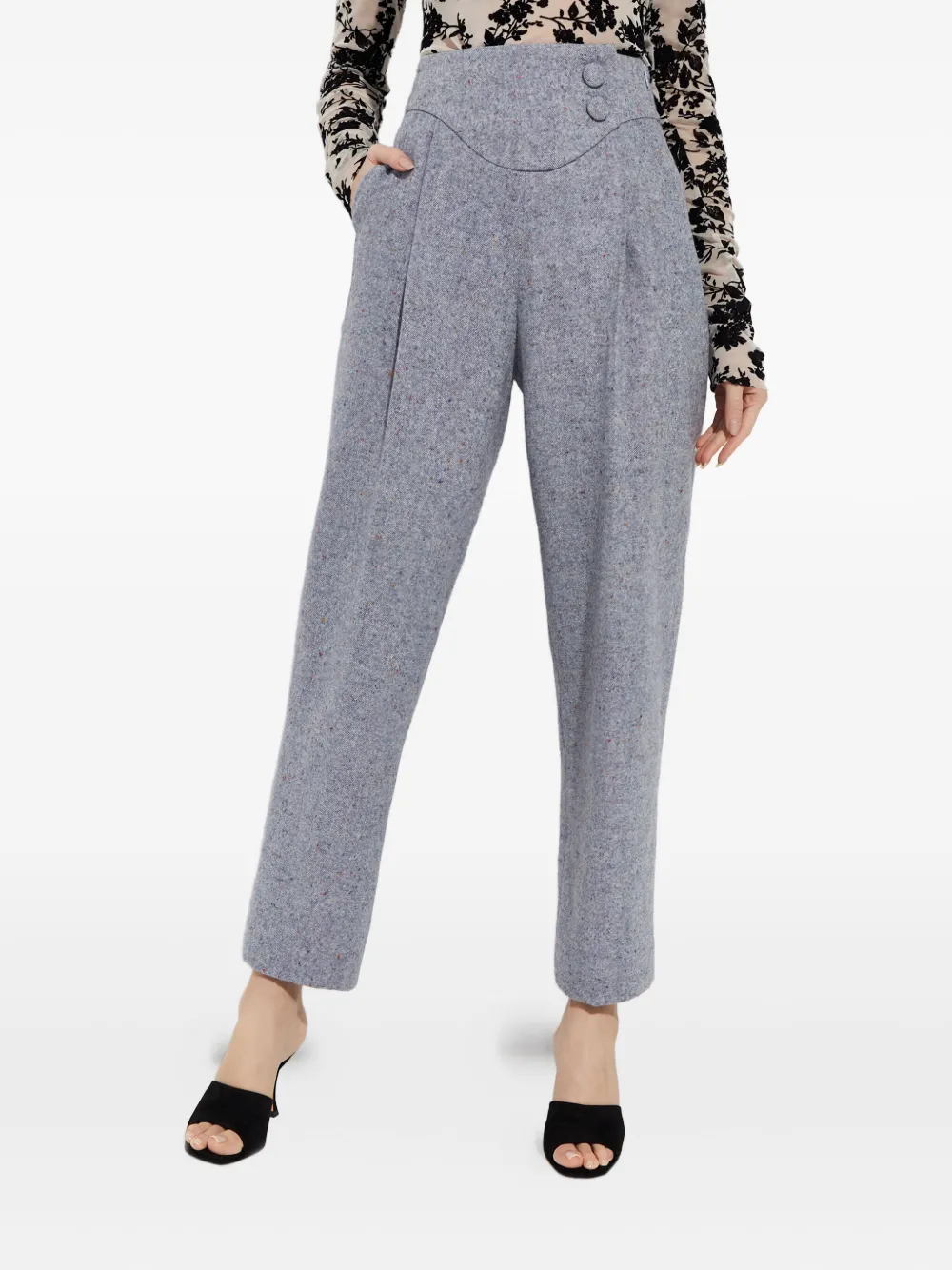Marianna Senchina Banana buttoned trousers | Grey | Image 1