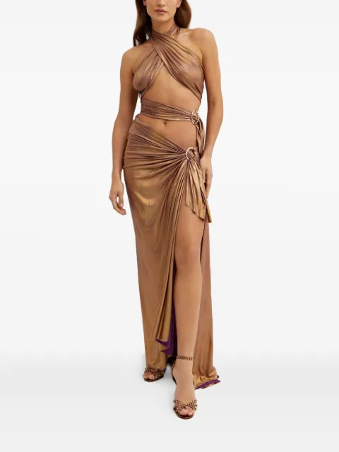 Bronx and Banco Cleopatra criss-cross ring-detailed maxi dress