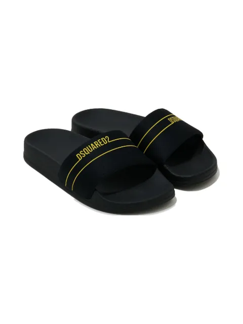 DSQUARED2 KIDS logo-strap flip flops
