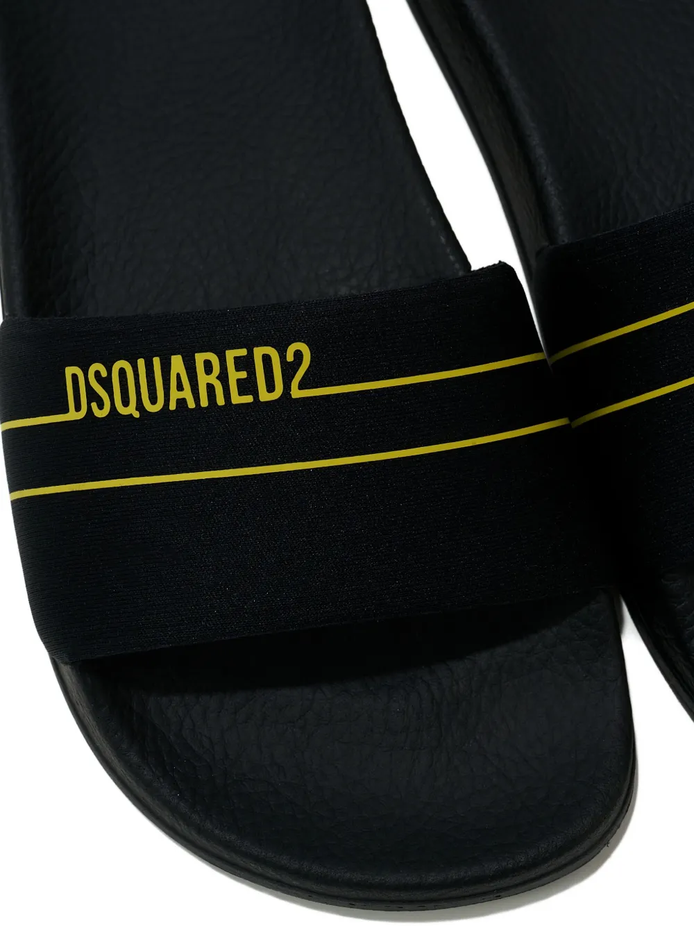 DSQUARED2 KIDS Teenslippers met logo-bandje Zwart