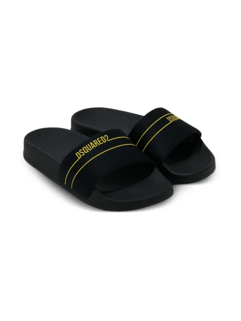 DSQUARED2 KIDS logo-strap flip flops