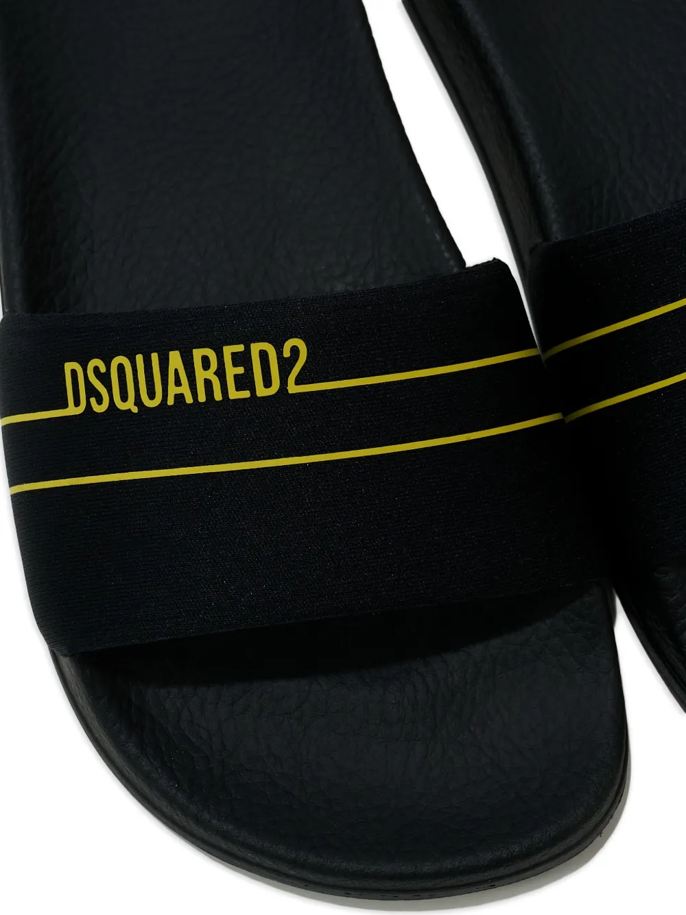 DSQUARED2 KIDS Teenslippers met logo-bandje Zwart