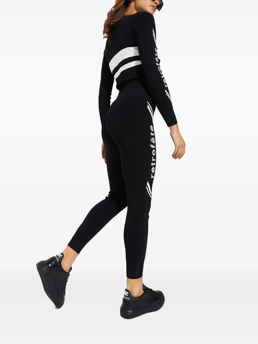Retrofête Sloanne legging met logo Zwart