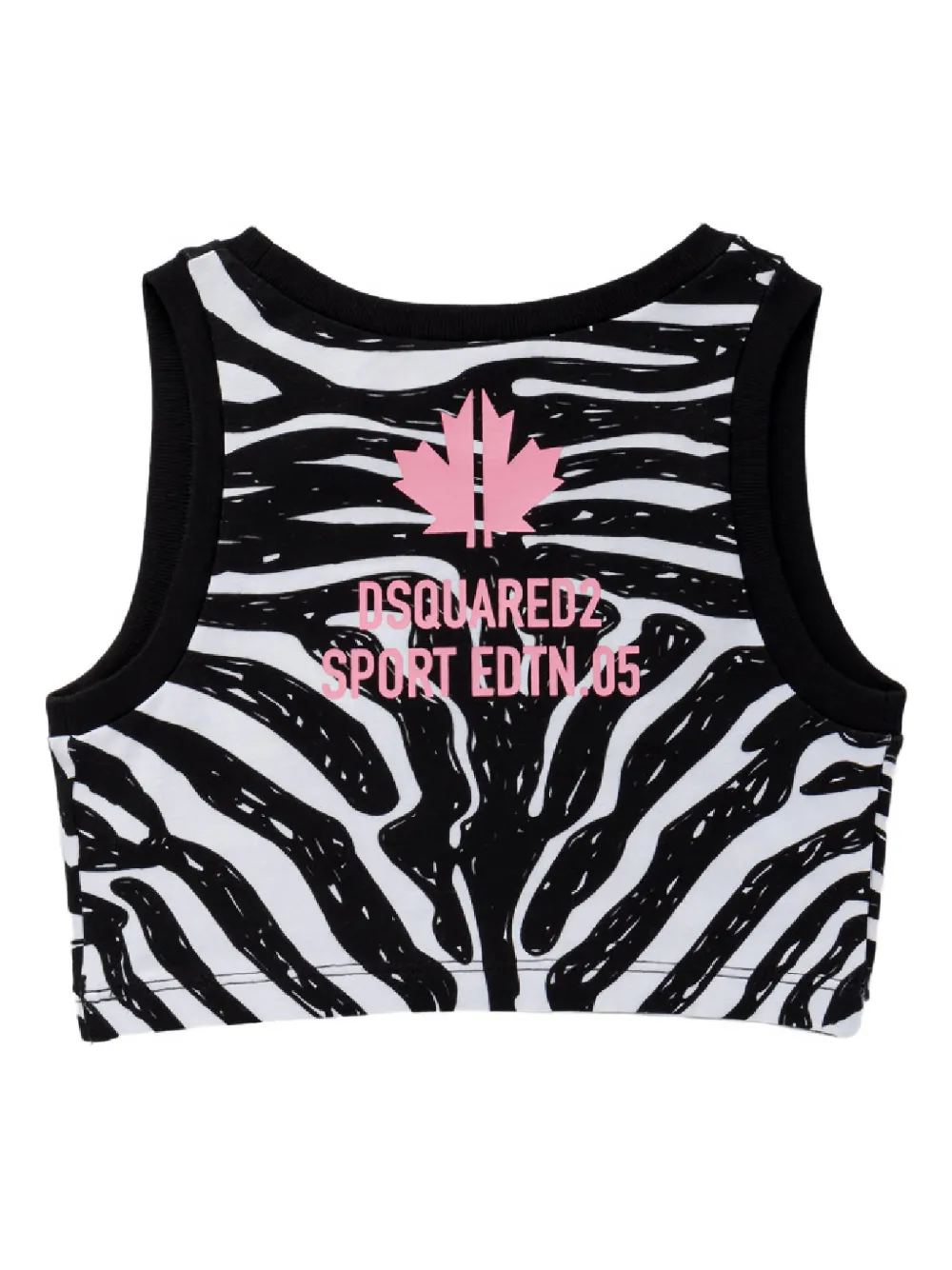 Dsquared2 Animal-print Tank Top In Black