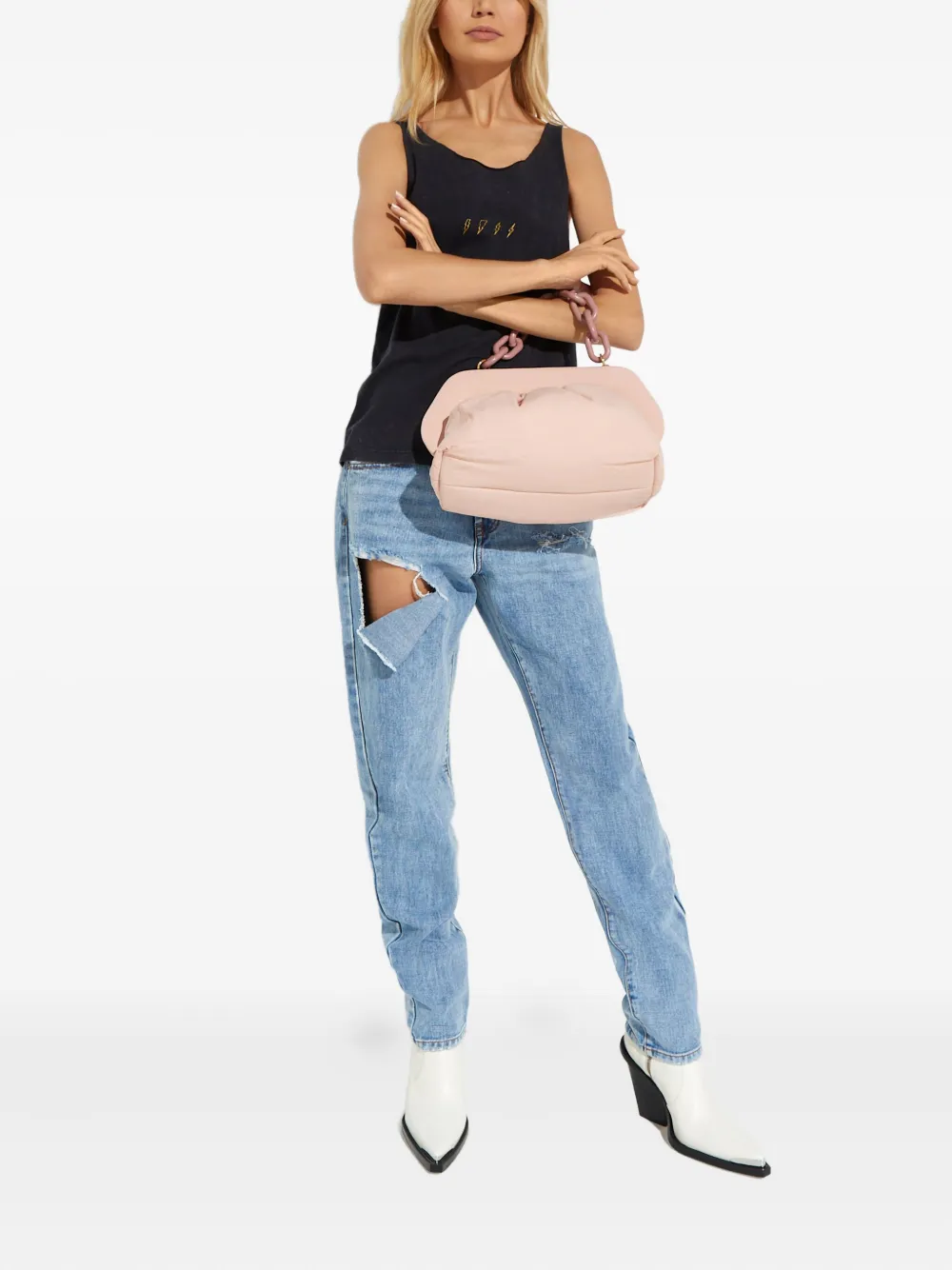 One Teaspoon Ripped-details Jeans In Blue