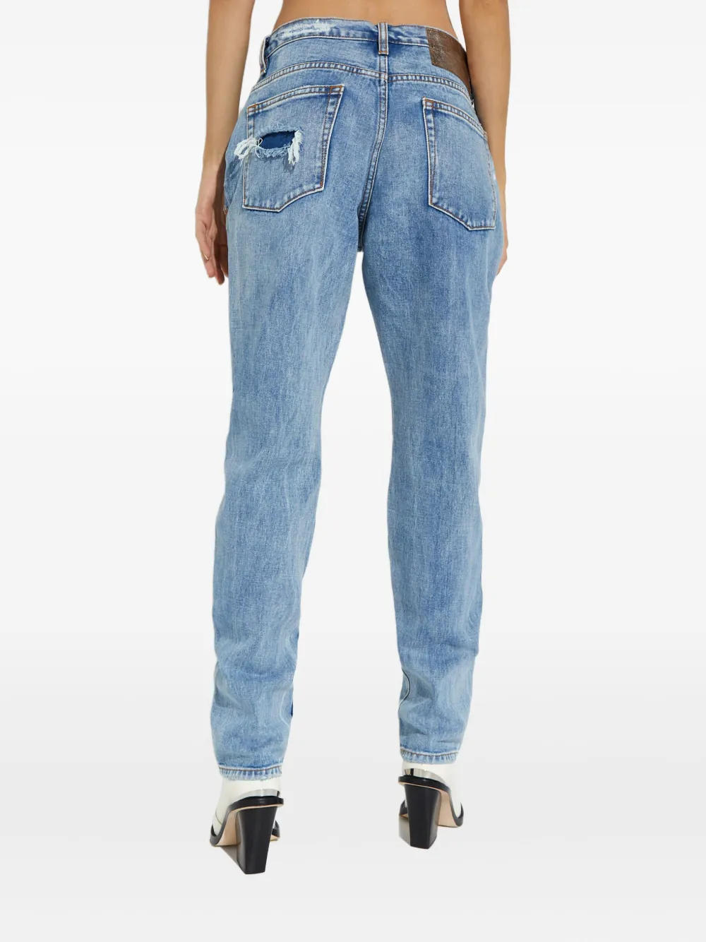 One Teaspoon Ripped-details Jeans In Blue