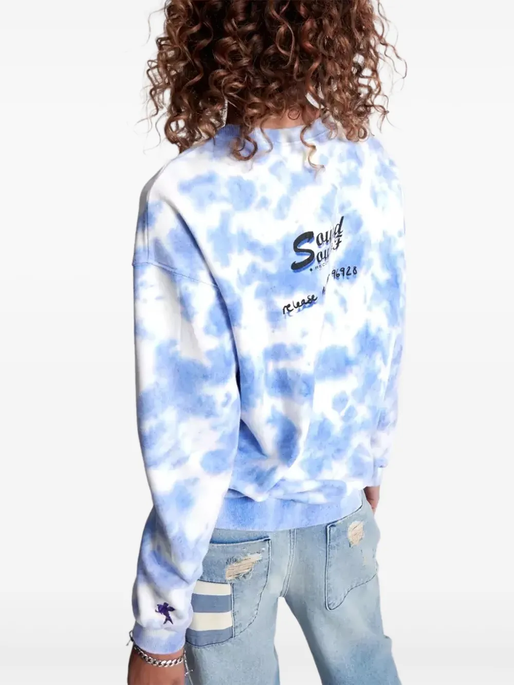  One Teaspoon Tie-dye Round-neck Sweatshirt - Blue 
