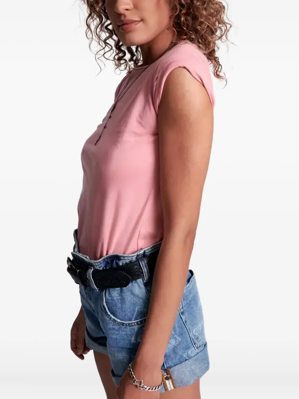  One Teaspoon Logo T-shirt - Pink 
