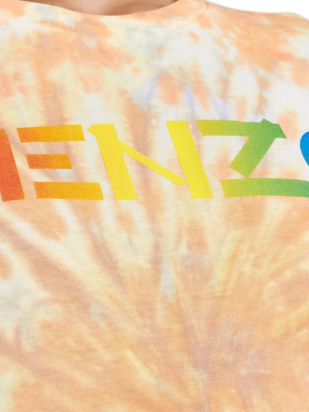 Kenzo T-shirt met tie-dye print Oranje