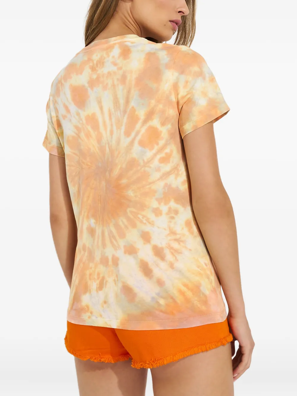 Kenzo T-shirt met tie-dye print Oranje
