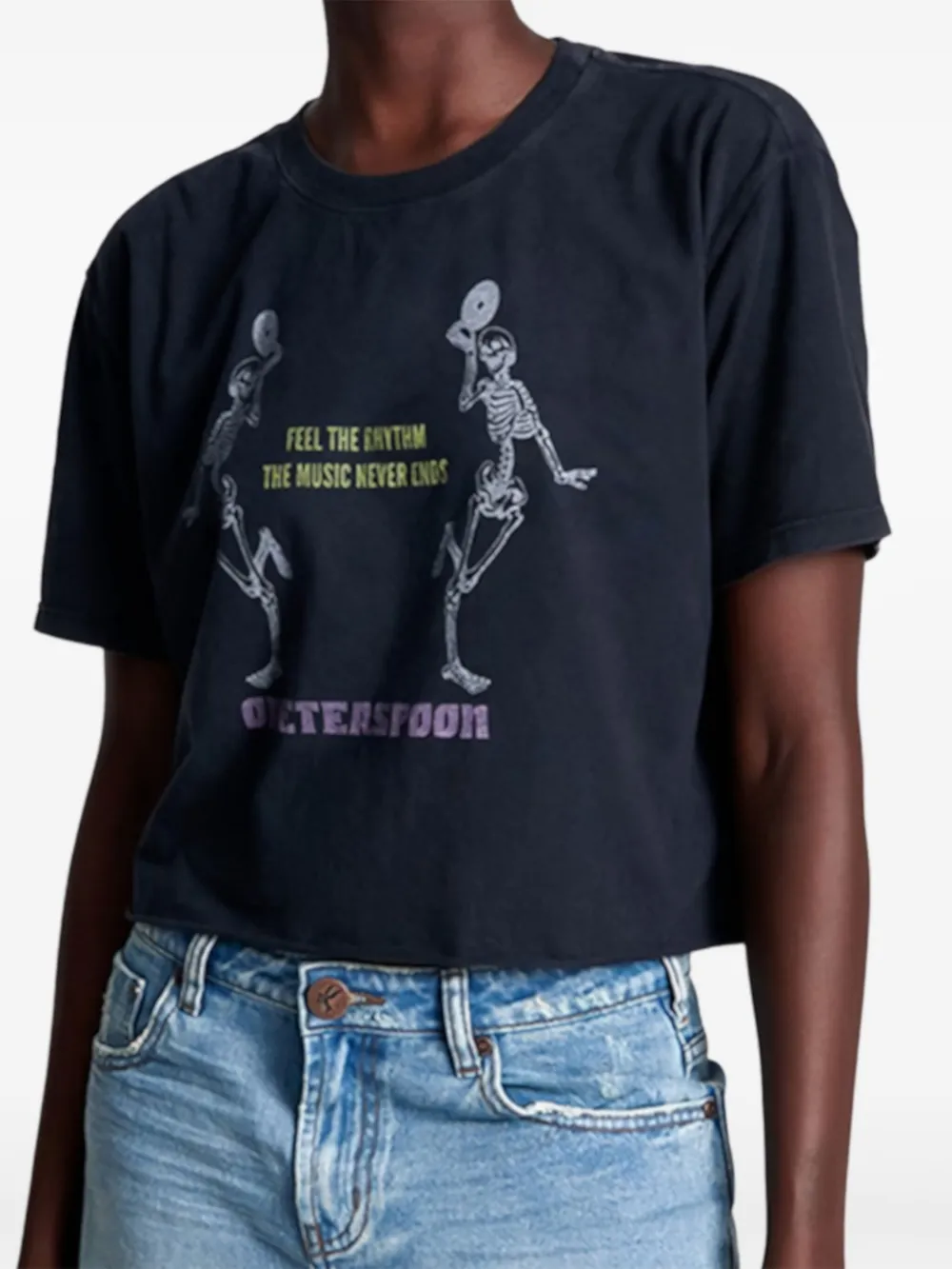  One Teaspoon Camiseta Estampada - Negro 