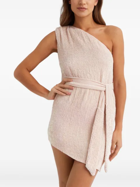 Retrofête Ella sequin-embellishment one-shoulder mini dress
