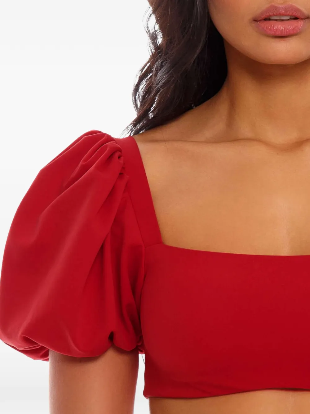 Agua By Agua Bendita Calista gestrikte bikinitop met pofmouwen Rood