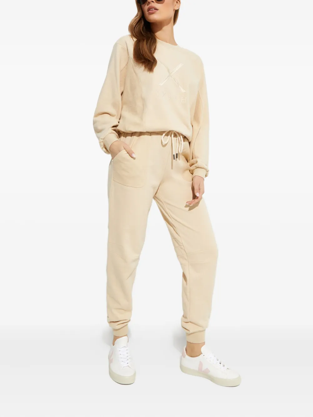 IXIAH drawstring track pants - Beige