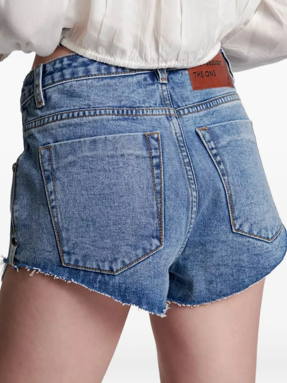 One Teaspoon Outlaws Denim Shorts In Blue