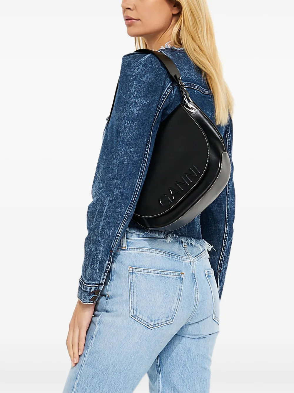 Retroféte Raw-cut Cropped Denim Jacket In Blue