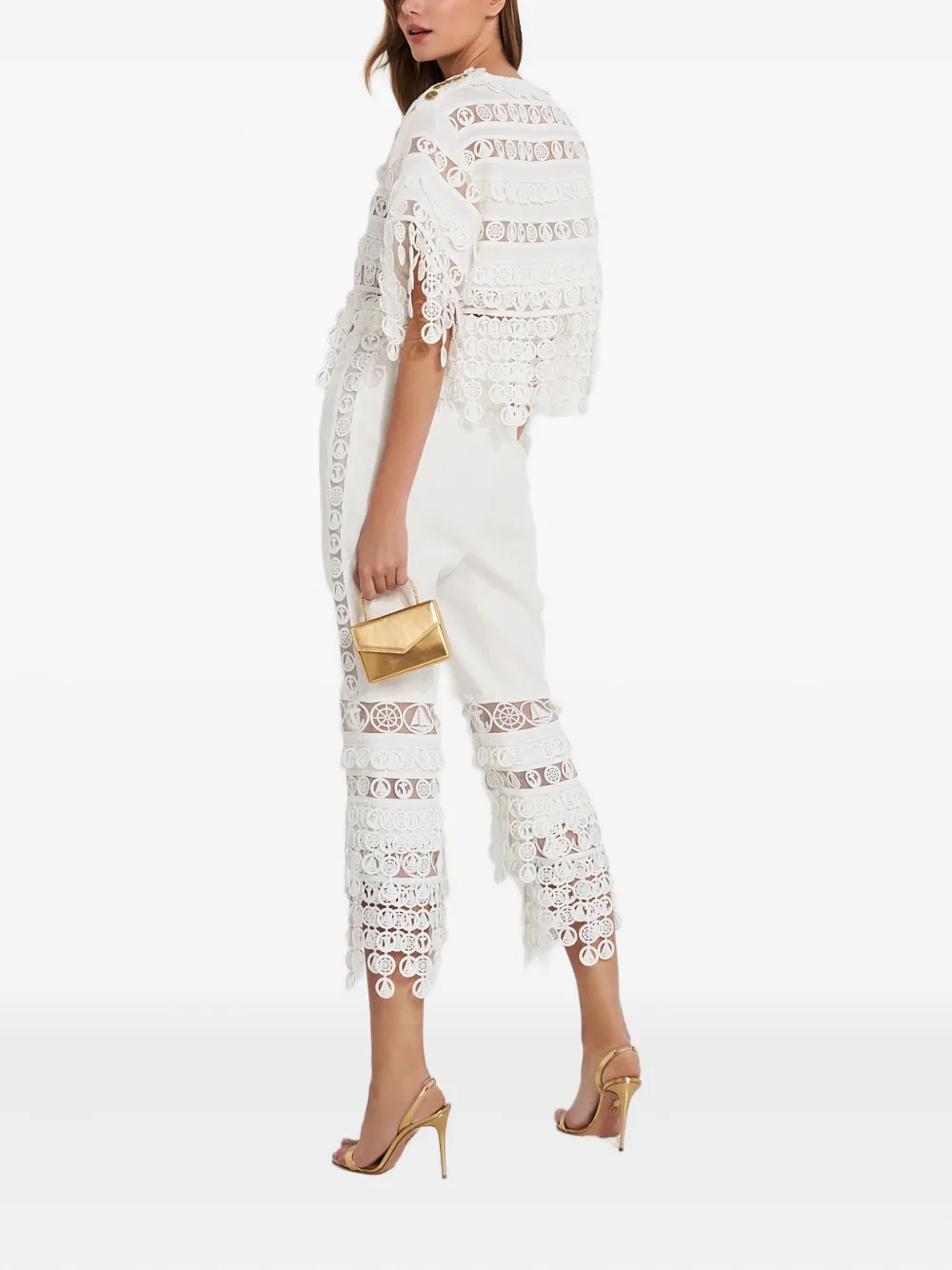 ZIMMERMANN Broek met vlakken Wit