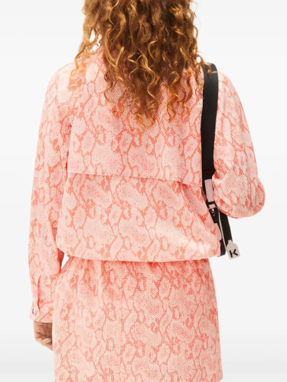 Kenzo Jack met rits en pythonprint Oranje