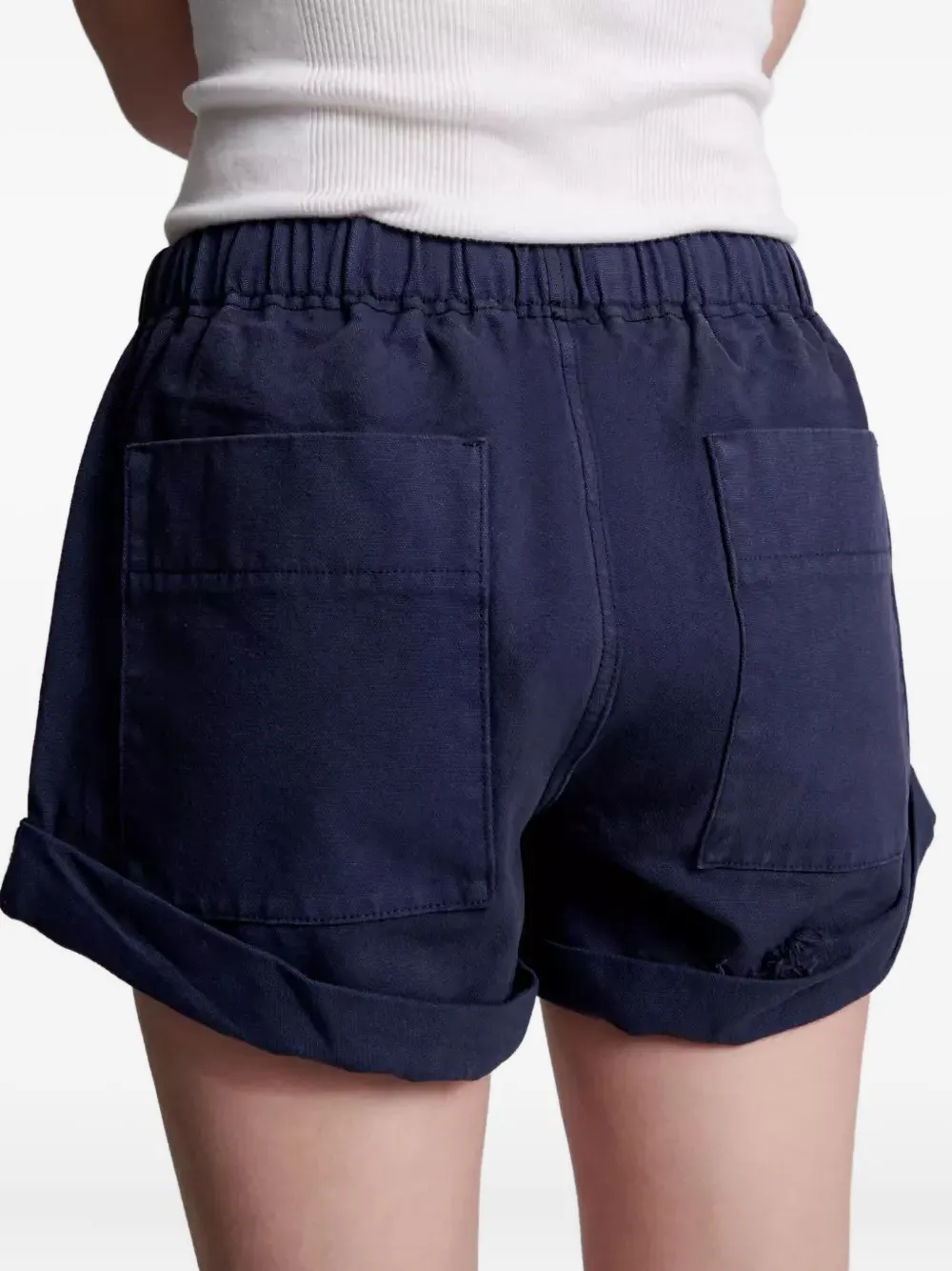 One Teaspoon Bandit shorts met trekkoord en manchetten Blauw