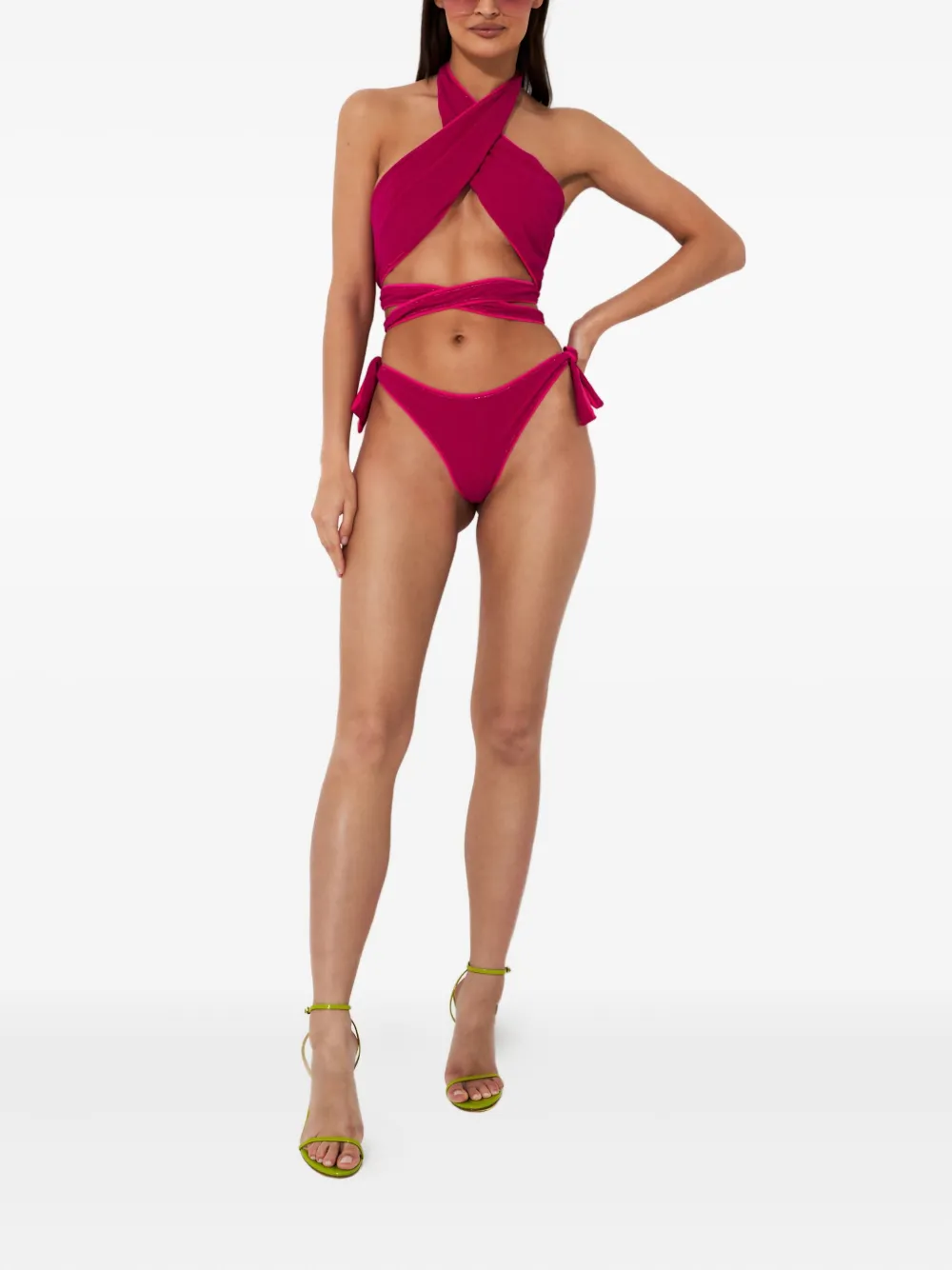 Reina Olga Showhorse Bikini Set In Pink