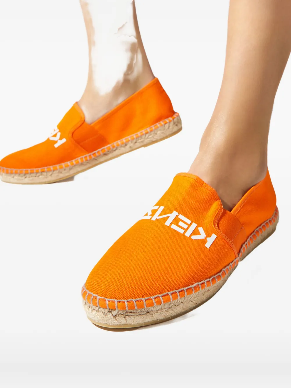 Kenzo Espadrilles met logodetail Oranje