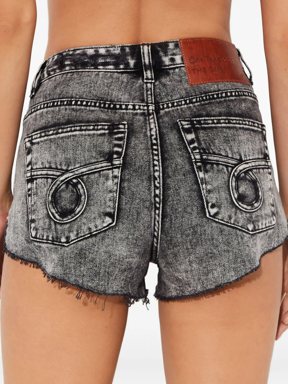 One Teaspoon Lace-up Shorts In Gray