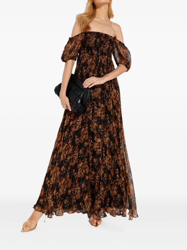 Caroline Constas Floral-print Maxi Dress - Brown Caroline Constas Floral-print Maxi Dress - Brown