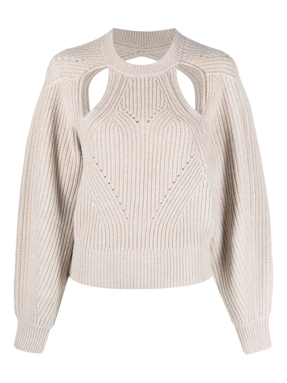 Isabel Marant Palma Cut-out Sweater In Neutral