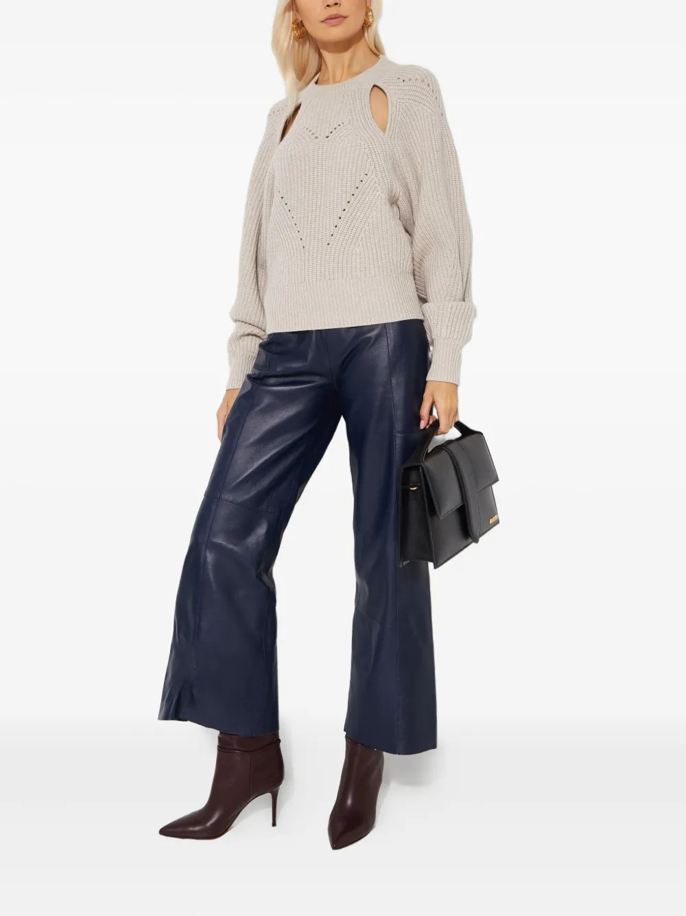 Isabel Marant Palma Cut-out Sweater In Neutral