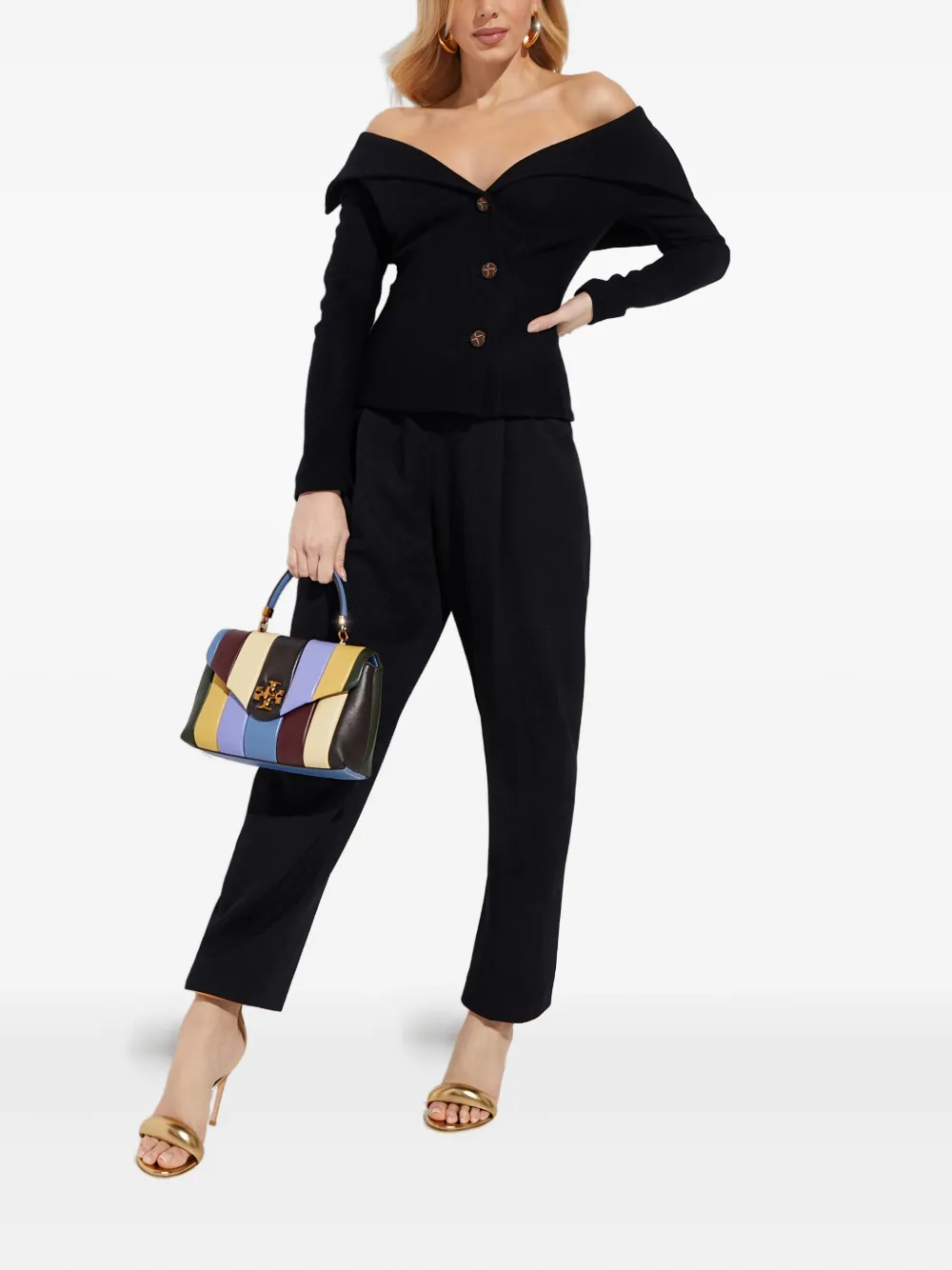 Marianna Senchina off-shoulder buttoned top | Blouses | Image 2