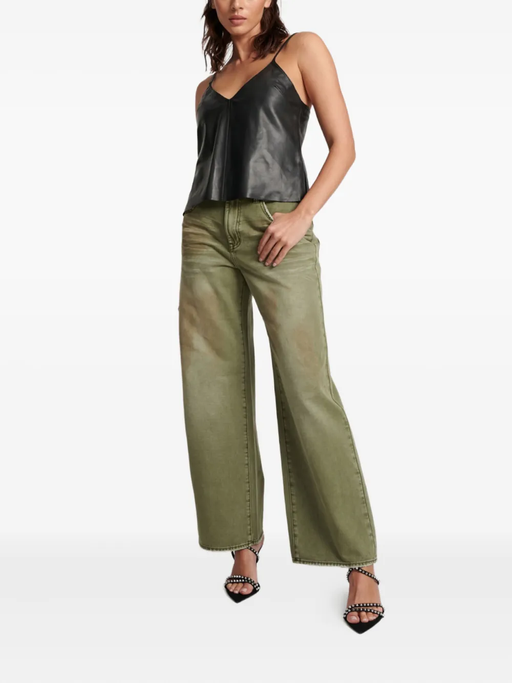 One Teaspoon Cotton Jeans In Green