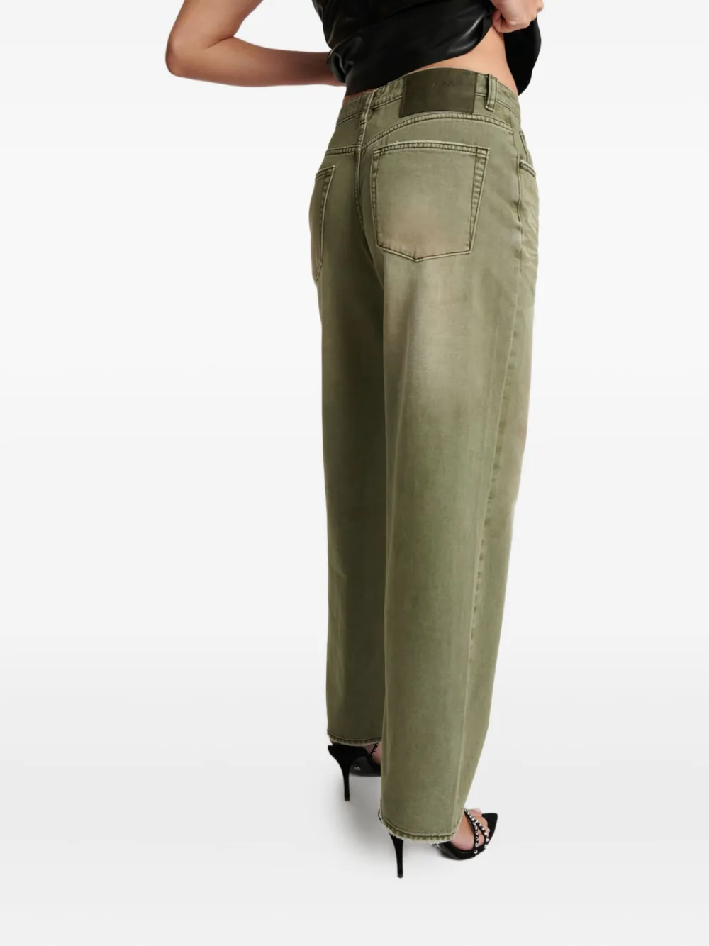One Teaspoon Cotton Jeans In Green