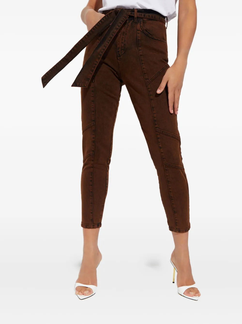 Retroféte Elliot Belt Jeans In Brown