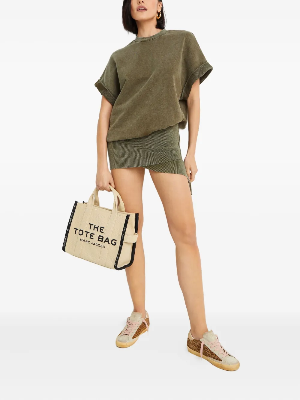 Retroféte Coleen Ribbed Mini Dress In Green