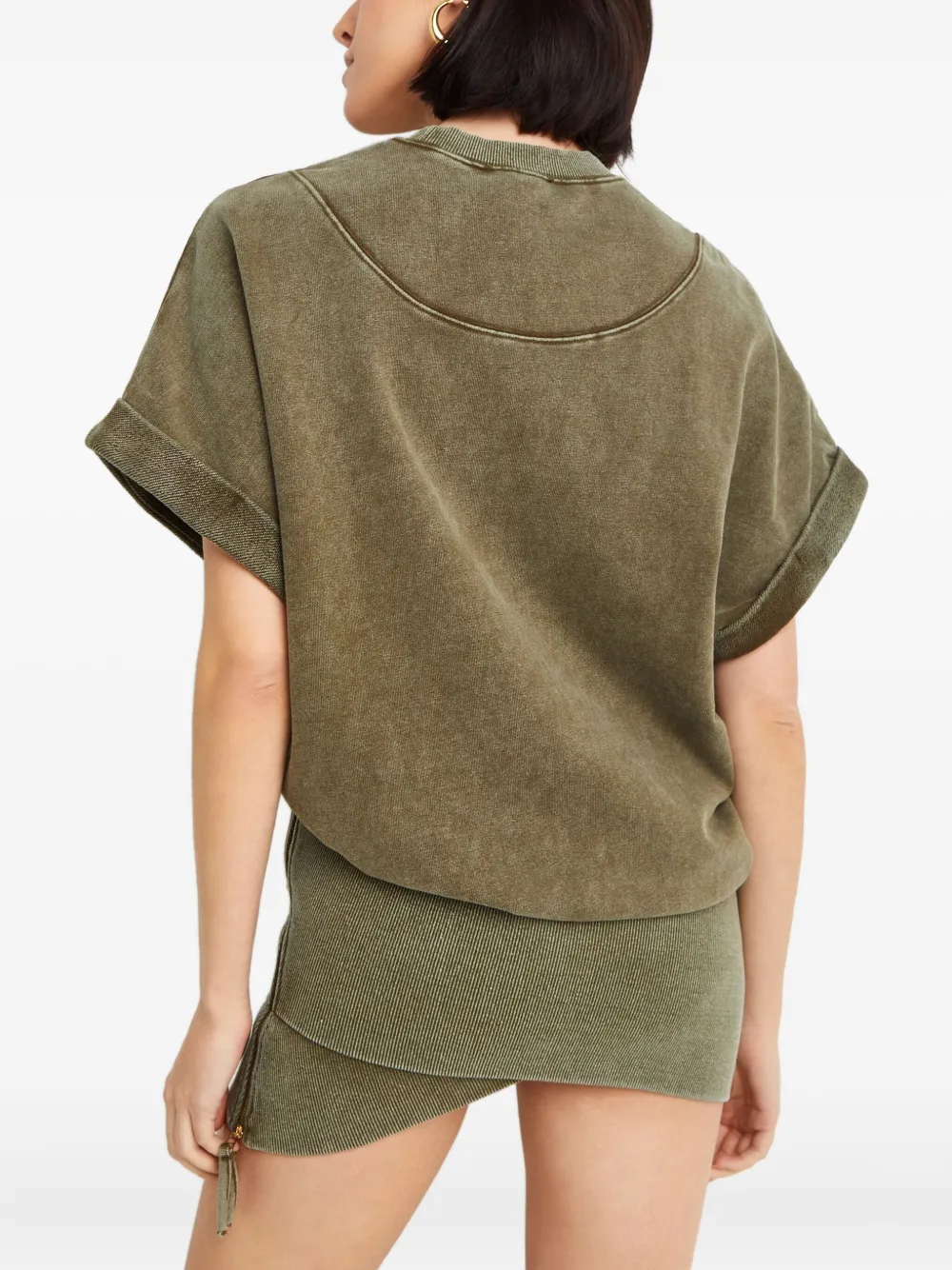 Retroféte Coleen Ribbed Mini Dress In Green