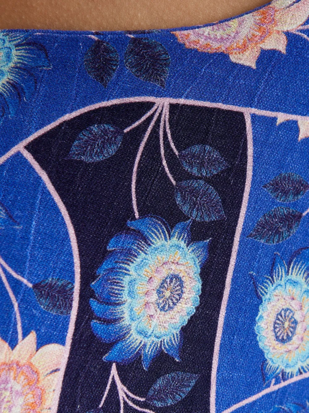 Agua Bendita Floral-pattern Maxi Dress In Blue