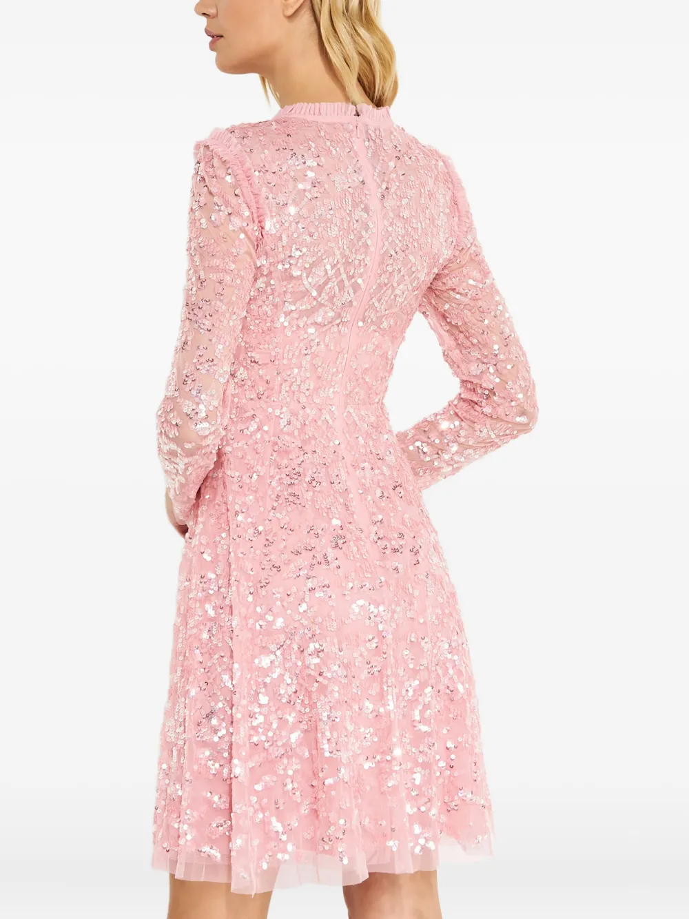 Needle & Thread Aurelia mini-jurk met pailletten Roze