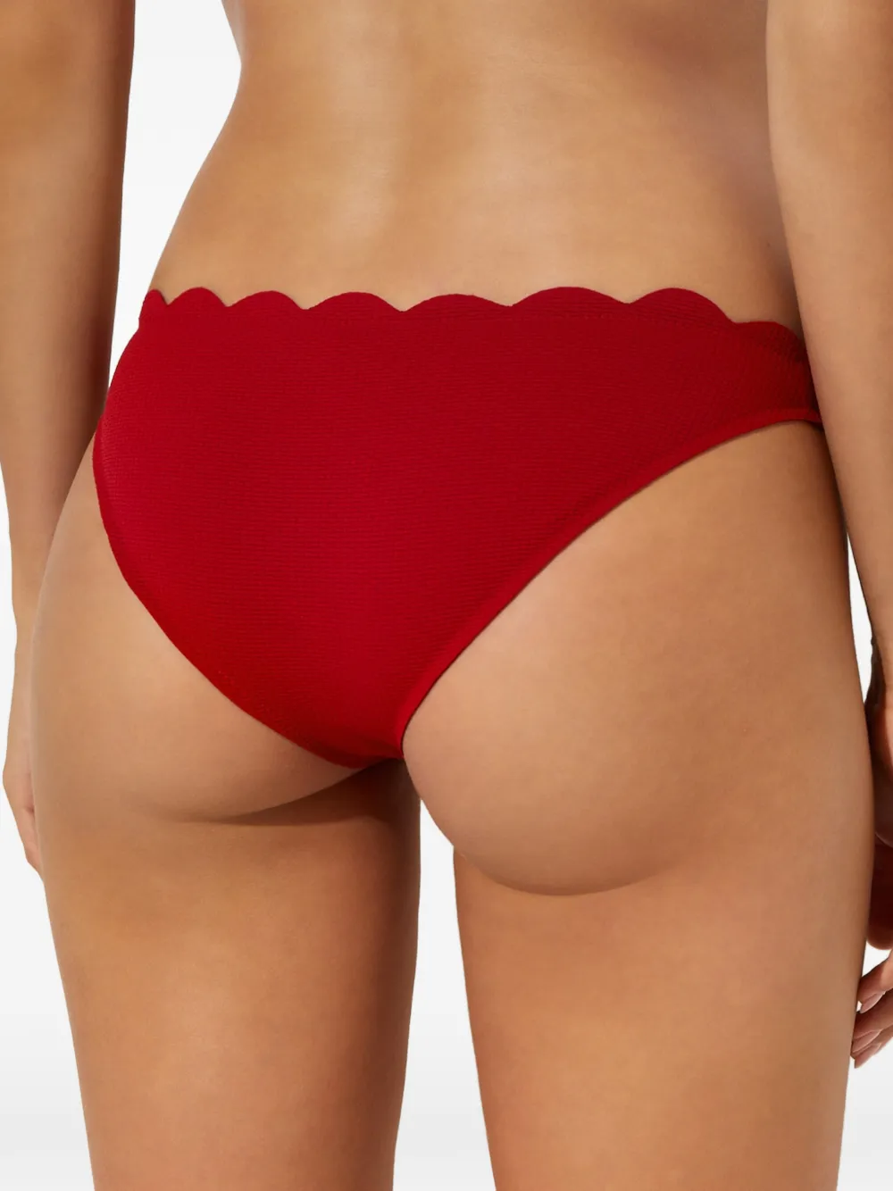 Marysia Gewelfde bikinislip met textuur Rood