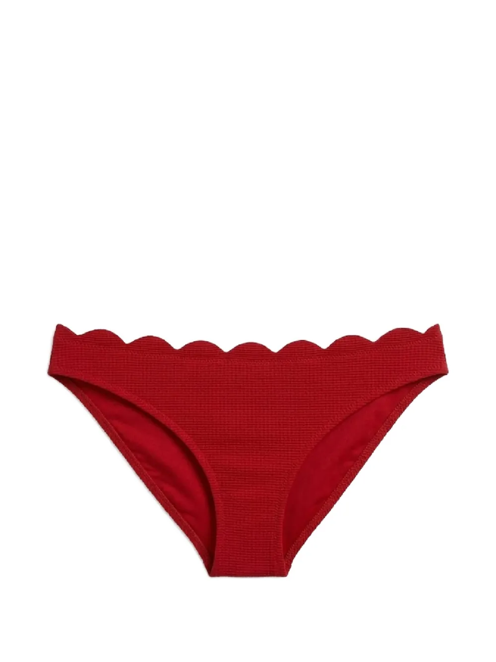 Marysia Slip bikini con orlo a smerlo - Rosso
