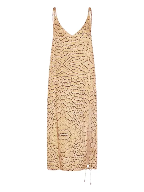 One Teaspoon Delusionsnake-print midi dress